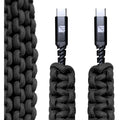 Dark Energy USB C to C Paracord Cable  Black