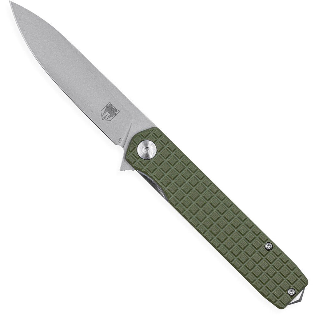 CobraTec Medium Cayden Drop Knife Folding Blade OD Green