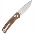 CobraTec EDC Scout Grivory Bar Lock Knife Folding Blade Mocha