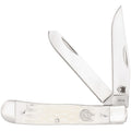 CobraTec Traditional Trapper Knife Folding Blade White Bone