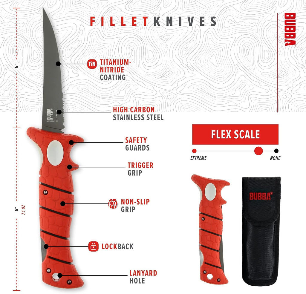 BUBBA 5 LUCKY LEW FLD FILLET KNIFE