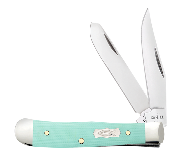 CASE T TRAPR 2BL 23/8" SEAFOAM GRN G10