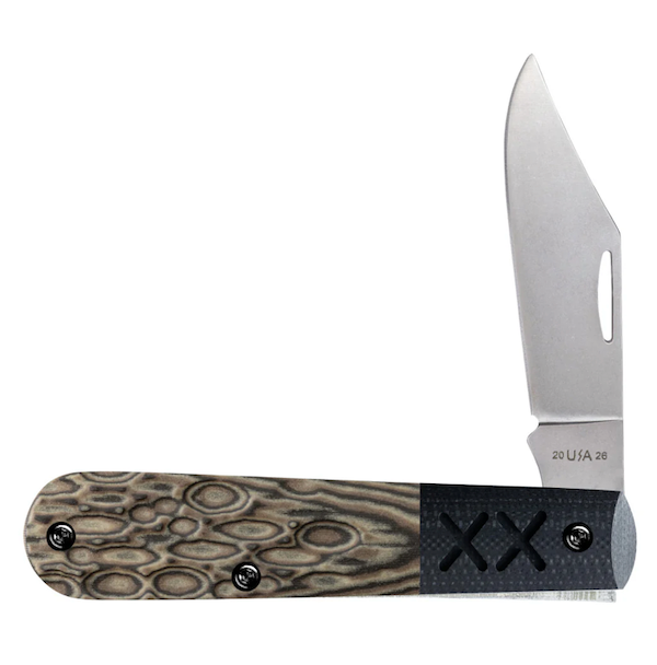 CASE BARLOW FOSSIL JIG LUNA CROSSROADS BLK G10 LINER