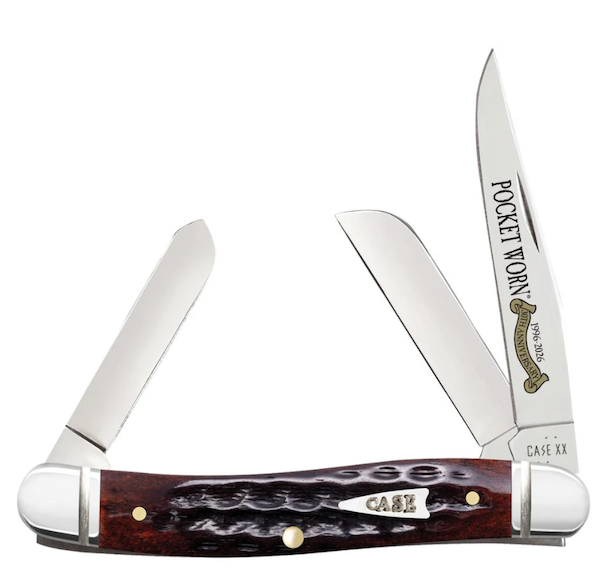 CASE M STKM 3BL 33/8" MAHOGANY BONE