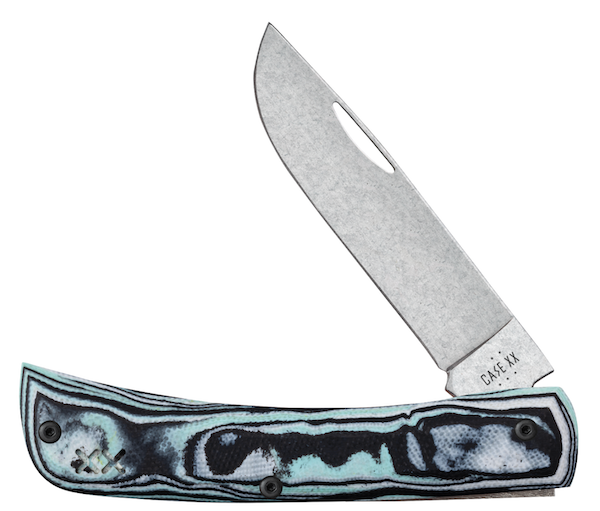 CASE SOD BSTR JR 1BL 35/8" SEAFOAM GREEN G-10