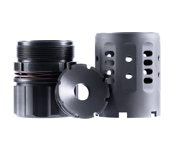 DEAD AIR PYRO .30 MUZZLE BRAKE W/DA428 KEYMO/FRONT CAP