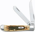 CASE MINI TRAPPER 2BLD 3.5" AMBER BONE