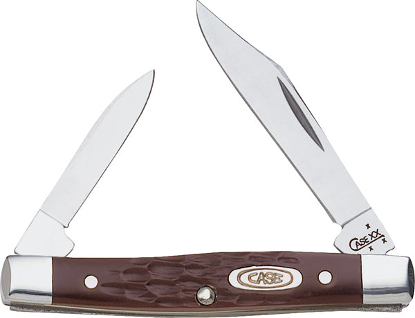 CASE SMALL PEN 2BLD 2 5/8" BROWN