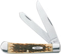 CASE TRAPPER 2BLD 4 1/8" AMBER BONE