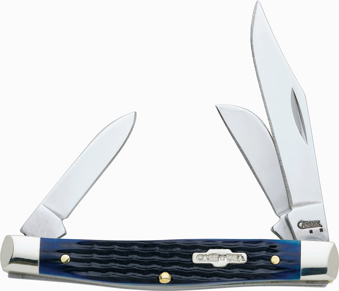 CASE MED STOCKMAN 3BLD 3 5/8" BLUE BONE