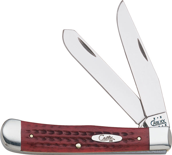 CASE TRAPPER 2BLD 4 1/8" RED BONE