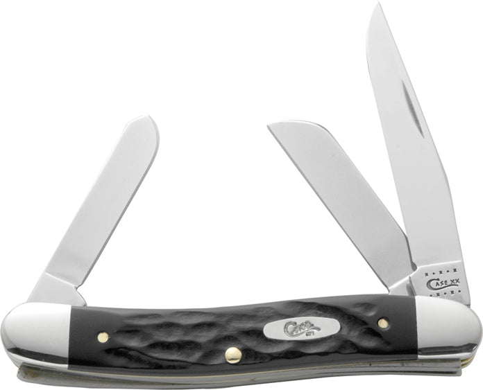 CASE MED STOCKMAN 3BL 35/8" ROUGH BLK