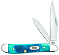 CASE SAWCUT JIG PEANUT 27/8" 2BL CARIBBEAN BLUE BONE
