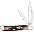 CASE PEANUT 2BL 27/8" RED STAG