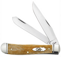 CASE TRAPPER 41/8" 2BL SMTH ANTQ BONE
