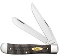 CASE TRAPPER 41/8" 2BL BLK CURLY OAK WOOD
