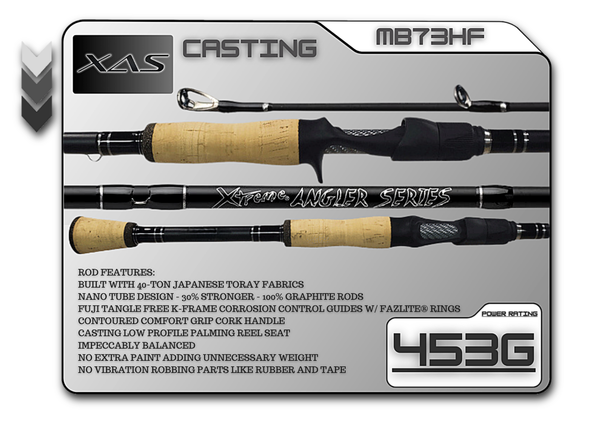 MB73HF  7'3" Heavy Fast **CORK**