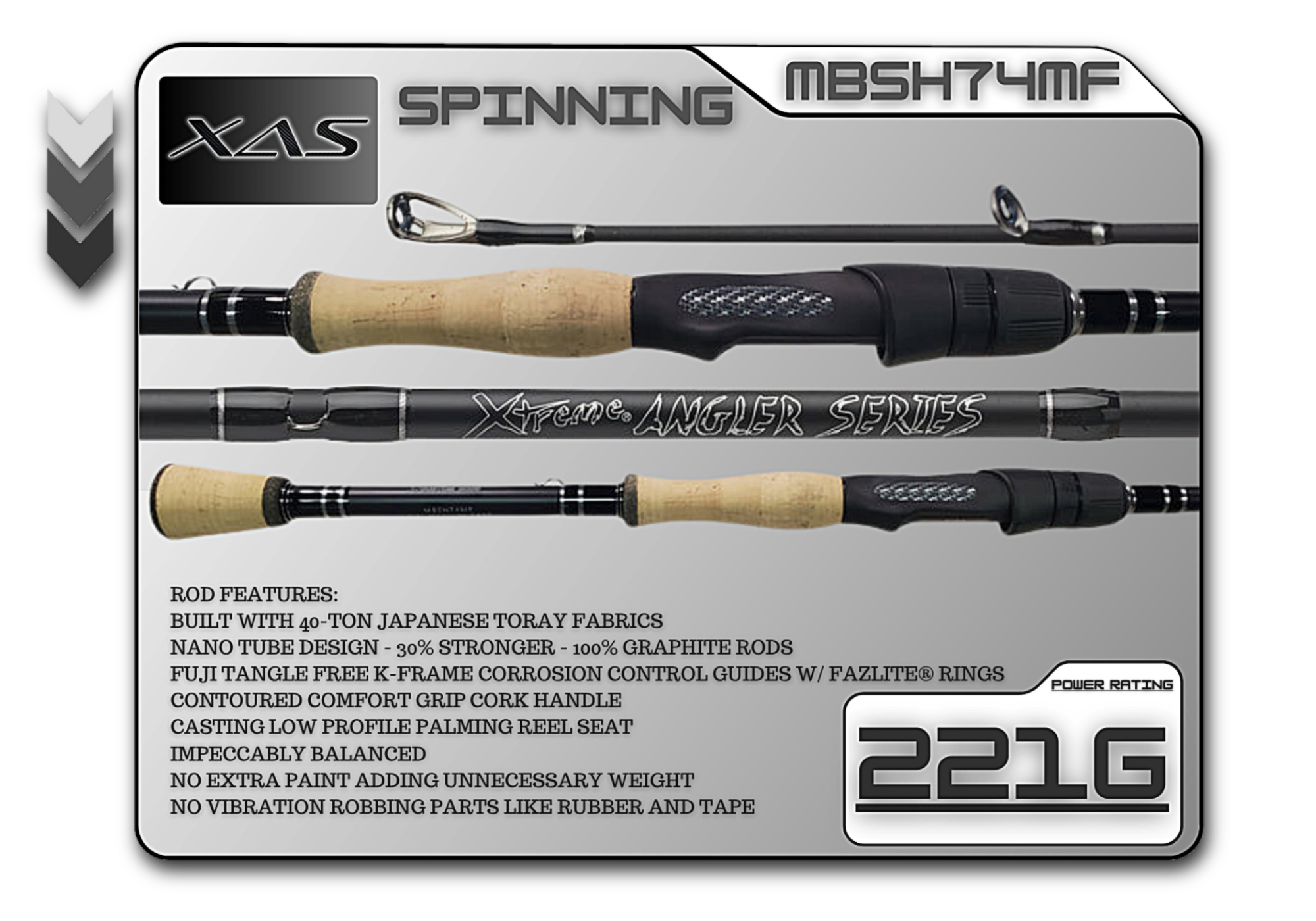 MBSH74MF 7'4" Medium Fast **CORK**